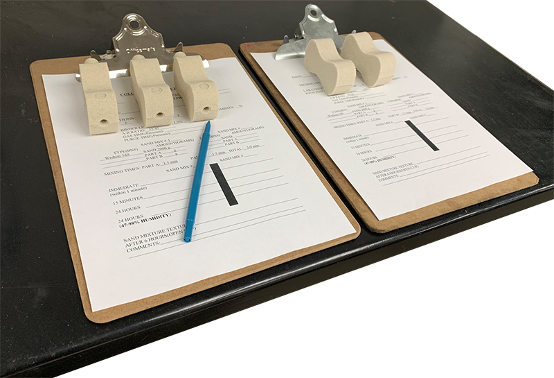 United Erie quality control testing and analysis data sheet is shown.